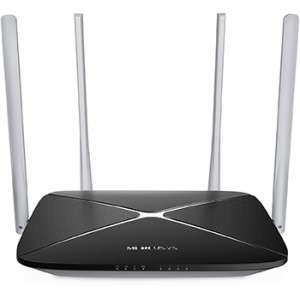 MERCUSYS AC12  AC1200 Dual Band Wireless Router,  867Mbps at 5GHz + 300Mbps at 2.4GHz, 1 10/100M WAN + 4 10/100M LAN, 4 fixed antennas