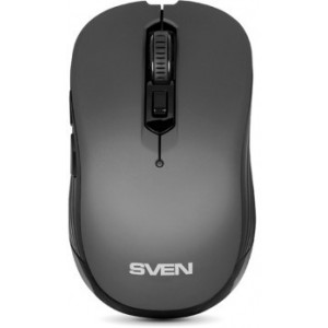 SVEN RX-560SW Wireless, Optical Mouse, 2.4GHz, Nano Receiver, 800/1200/1600dpi, 5+1(scroll wheel) Silent buttons, Switching DPI modes, Rubber scroll wheel, Gray