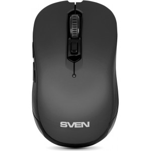 SVEN RX-560SW Wireless, Optical Mouse, 2.4GHz, Nano Receiver, 800/1200/1600dpi, 5+1(scroll wheel) Silent buttons, Switching DPI modes, Rubber scroll wheel, Back