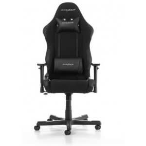 Gaming Chairs DXRacer - Racing GC-R0-N01-W1, Black/Black/Black - Fabric & PU leather,Gamer weight up to 100kg / growth 165-195cm,Foam Density 50kg/m3, 5-star Alumin IC Base,Gas Lift 4 Class, Recline 90*-135*, Armrests:3D, Pillow-2, Caster-2*PU,W-22kg
