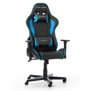 Gaming Chairs DXRacer - Formula GC-F08-NB-H1, Black/Black/Blue - PU leather, Gamer weight up to 100kg / growth 145-180cm, Foam Density 52kg/m3, 5-star Aluminum IC Base, Gas Lift 4 Class, Recline 90*-135*, Armrests: 3D, Pillow-2, Caster-2*PU, W-23kg