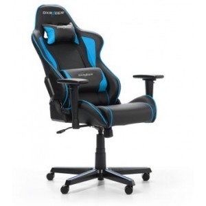 Gaming Chairs DXRacer - Formula GC-F08-NB-H1, Black/Black/Blue - PU leather, Gamer weight up to 100kg / growth 145-180cm, Foam Density 52kg/m3, 5-star Aluminum IC Base, Gas Lift 4 Class, Recline 90*-135*, Armrests: 3D, Pillow-2, Caster-2*PU, W-23kg