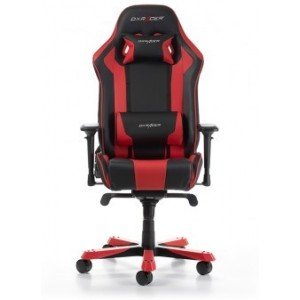 Gaming Chairs DXRacer - King GC-K06-NR-S3, Black/Red/Black - PU leather & Carbon look PVC,Gamer weight up to 150kg/growth 160-195cm,Foam Density 54kg/m3,5-star Wide Alum Base,Gas Lift 4 Class,Recline 90*-135*,Armrests:4D,Pillow-2,Caster-3*PU,W-30kg