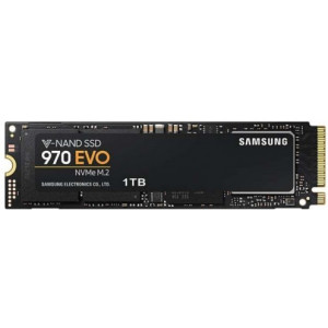 M.2 NVMe SSD 1.0TB  Samsung SSD 970 EVO Plus, Interface: PCIe3.0 x4 / NVMe1.3, M2 Type 2280 form factor, Seq. Read: 3500 MB/s, Seq. Write: 3300 MB/s, Max Random 4k: Read /Write: 600,000/550,000 IOPS, Samsung Phoenix controller, 3D TLC (V-NAND)