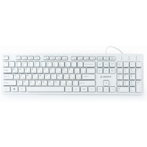 Клавиатура Gembird KB-MCH-03-W, Slimline, Silent, Fn key, chocolate type keys, White, USB