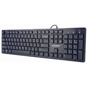 Tastatură Gembird KB-MCH-03, Slimline, Silent, Fn key, chocolate type keys, Black, USB