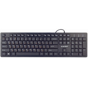 Клавиатура Gembird KB-MCH-03, Slimline, Silent, Fn key, chocolate type keys, Black, USB