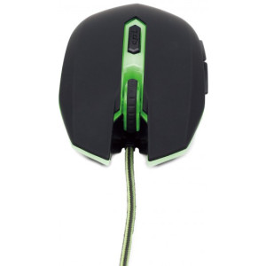 Мышь Gembird MUSG-001-G, USB, Black/Green