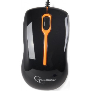 Мышь Gembird MUS-U-004-O, USB, Black/Orange