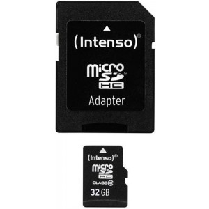 Карта памяти MicroSD 32GB Intenso Class 10, SD adapter 4034303016655