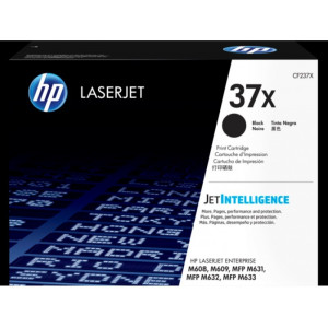 HP 37X High Yield Black Original LaserJet Toner Cartridge (25000 pages), Compatible with M608, M609 Printer Series, M631, M632 MFP Series
