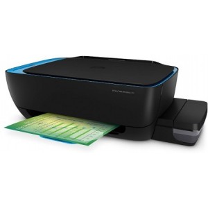 HP Ink Tank Wireless 419 AiO Print/Copy/Scan/Wi-Fi + СНПЧ, up to 19ppm/16ppm black/color, up to 4800x1200 dpi, Up to 1000 pages/month, 7 segment LCD, Hi-Speed USB 2.0, Wi-Fi Direct printing, Black/Blue (GT51XL Black 135ml, GT52 C/M/Y 70ml)
