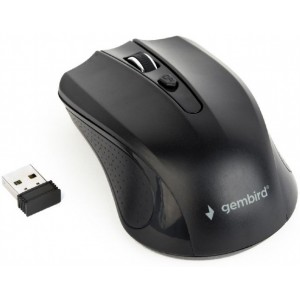 Gembird MUSW-4B-04, Wireless Optical Mouse, 2.4GHz, 800/1200/1600dpi, Nano Reciver, USB, Black