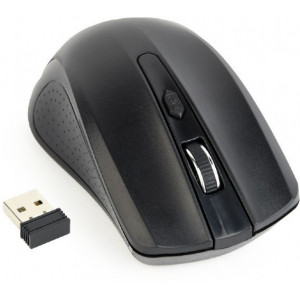 Gembird MUSW-4B-04, Wireless Optical Mouse, 2.4GHz, 800/1200/1600dpi, Nano Reciver, USB, Black
