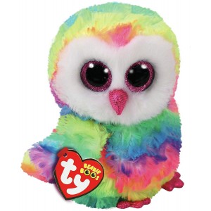 TY BB OWEN - multicolor owl 24 cm