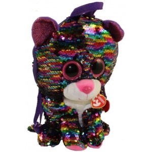TY TF Sequins DOTTY - leopard 25 cm (backpack)