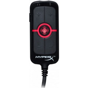 HYPERX Amp USB Sound Card, Audio and Mic Controls with 2 Meter Braided Cable, Compatible with Stereo Headsets with 3.5mm Plug, Plug N Play for PC, PS4™, and PS4™ Pro via USB