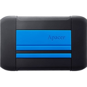 1.0TB (USB3.1) 2.5" Apacer AC633 Military-Grade Shockproof Hard Drive, Black-Blue (AP1TBAC633U-1)