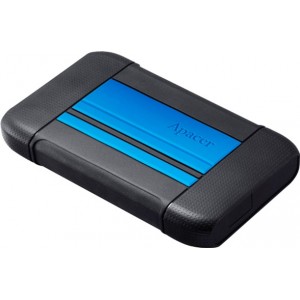 1.0TB (USB3.1) 2.5" Apacer AC633 Military-Grade Shockproof Hard Drive, Black-Blue (AP1TBAC633U-1)