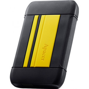 1.0TB (USB3.1) 2.5" Apacer AC633 Military-Grade Shockproof Hard Drive, Black-Yellow (AP1TBAC633Y-1)
