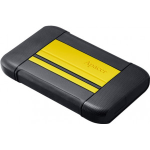 1.0TB (USB3.1) 2.5" Apacer AC633 Military-Grade Shockproof Hard Drive, Black-Yellow (AP1TBAC633Y-1)
