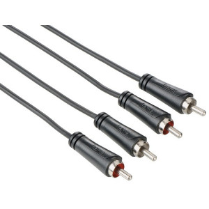Hama 122271 Audio Cable, 2 RCA plugs - 2 RCA plugs, 0.75 m