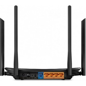 TP-LINK  Archer C6  AC1200 Dual Band Wireless Gigabit Router, Atheros, 867Mbps at 5Ghz + 300Mbps at 2.4Ghz, 802.11ac/a/b/g/n, MU-MIMO, 1 Gigabit WAN + 4 Gigabit LAN, Wireless On/Off and WPS button, 4 external antennas + 1 internal antenna