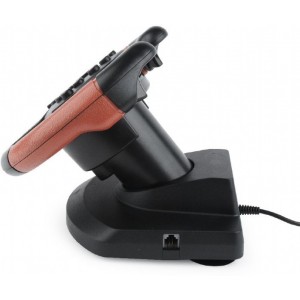 Игровой вибро-руль Gembird STR-UV-01, 8", 90 degree, Pedals, 2-axis, 12 buttons, Vibration feedback, USB, for PC/PS3 