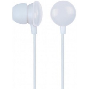 Gembird MHP-EP-001-W  "Candy" - White, In-ear earphones,1.2 m, 3.5 mm stereo audio plug, box packing