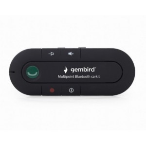 Gembird BTCC-03, Multipoint Bluetooth Carkit, Bluetooth v2.1+ EDR, talk time: up to 12 hours, Connect 2 mobile phones at once, Black