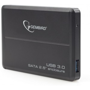 Gembird EE2-U3S-2-S, External enclosure for 2.5'' SATA HDD with USB3.0(5Gb/s) interface, Black