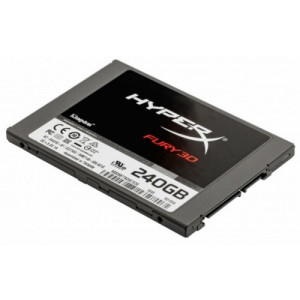 2.5" SSD 240GB  Kingston HyperX FURY 3D, SATAIII, Sequential Reads: 500 MB/s, Sequential Writes: 500 MB/s, Max Random 4k: Read: 84,000 IOPS / Write: 52,000 IOPS, 7mm, Controller Silicone Motion SM2258XT, 3D NAND TLC