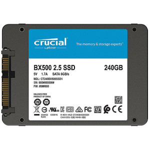 240GB SSD 2.5" Crucial BX500 CT240BX500SSD1, Read 540MB/s, Write 500MB/s, SATA III 6.0 Gbps (solid state drive intern SSD/внутрений высокоскоростной накопитель SSD)
