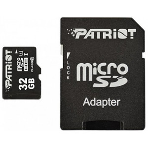 32GB Patriot LX Series Professional MicroSDXC UHS-I Class 10 + Adapter MicroSD->SD, Read 85MB/s, PSF32GMCSDHC10 (card de memorie/карта памяти)