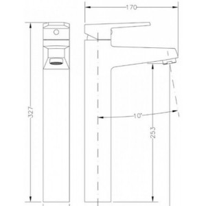 Смеситель для раковины Genebre Klip высокий (64136 16 45 66)