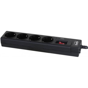 Сетевой фильтр APC Essential SurgeArrest 4 outlets Black (P43B-RS)