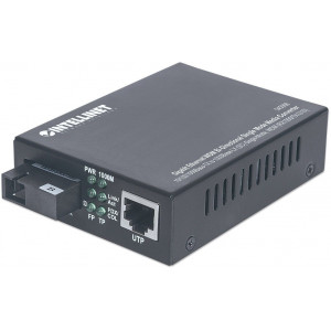Gigabit Ethernet Media Converter WDM (1x10/100/1000 Base-TX , 1x1000Base- FX), 10km, 1550/1310 nm, DC 48V