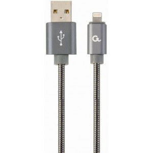 "Blister Lightning 8-pin/USB2.0. 2.0m Cablexpert Spiral Metal, Metallic/Grey, CC-USB2S-AMLM-2M-BG
-  
  https://gembird.nl/item.aspx?id=10796"