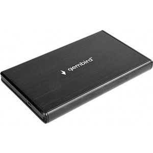 Gembird EE2-U3S-3, External enclosure for 2.5'' SATA HDD with USB3.0(5Gb/s) interface, Aluminium & Plastic case, Black