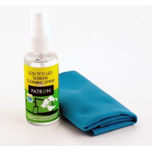 Cleaning set for screens  PATRON F3-015 (Sprey 50ml+Wipe) Patron
