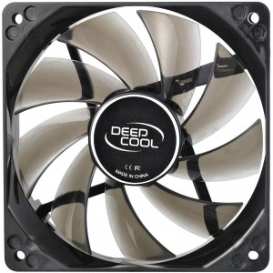 120mm Case Fan - DeepCool Wind Blade 120 Fan with 4 blue LED, 120x120x25mm, 1300rpm, <26dBa, 65.16CFM, Hydro Bearing, Black
