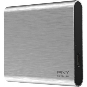 M.2 External SSD 250GB  PNY ELITE Pro Silver, USB 3.1 Gen 2, USB-C,  Includes USB-C to A / USB-C to C cables, Sequential Read/Write: up to 880/900 MB/s, Windows®, Mac, PS4 and Xbox One compatible, Portable, Durable, Ultra-compact aluminum housing