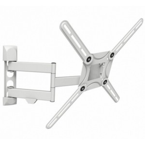 Wall Mount Barkan 3400W White 29"-65" Full Motion, max.40kg, VESA mm: up to 400x400mm