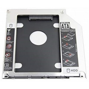 Rack Caddy Spacer HDD/ SSD pentru CD/DVD Bay, pentru Notebook, Normal, 12mm, SPR-25DVDN