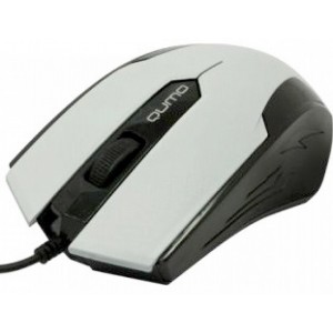 Mouse Qumo M14, Optical,1000 dpi, 3 buttons, Ambidextrous, White, USB