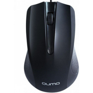 Мышь Qumo M66, Optical,1000 dpi, 3 buttons, Ambidextrous, Black, USB