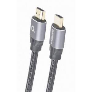 Cable HDMI 2.0 CCBP-HDMI-2M, Premium series 2 m, High speed with Ethernet, Supports 4K UHD resolution at 60Hz, Nylon, Gold plated connectors, Copper AWG30