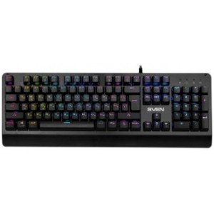 SVEN KB-G9700 RGB Mechanical Gaming Keyboard, Mechanical keys 104 keys, 12 Fn-keys, Backlight (RGB), USB, Black