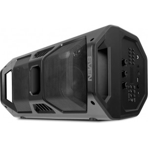 SVEN PS-600 Black, Bluetooth Portable Speaker, 50W RMS, Effective multi-colored lighting, LED display, FM tuner, USB & microSD, built-in lithium battery 2x4000 mAh, tracks control, AUX stereo input, Headset mode, micro USB or 5V DC power supply