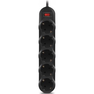 Сетевой фильтр 5 Sockets Sven SF-05L, 1.0m, Black